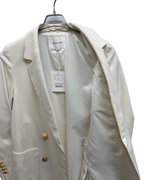 CADUNE（カデュネ）CADUNE (カデュネ) ダブルカラージャケット ホワイト サイズ:38の古着・服飾アイテム