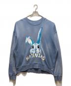 NAHMIASナミアス）の古着「Cotton Nah Bunny Sweatshirt」｜ブルー