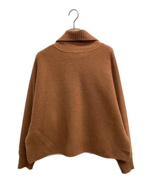 SALON adam et rope'（サロンアダムエロペ）SALON adam et rope' (サロンアダムエロペ) オープンカラーカーディガン ブラウン サイズ:Fの古着・服飾アイテム