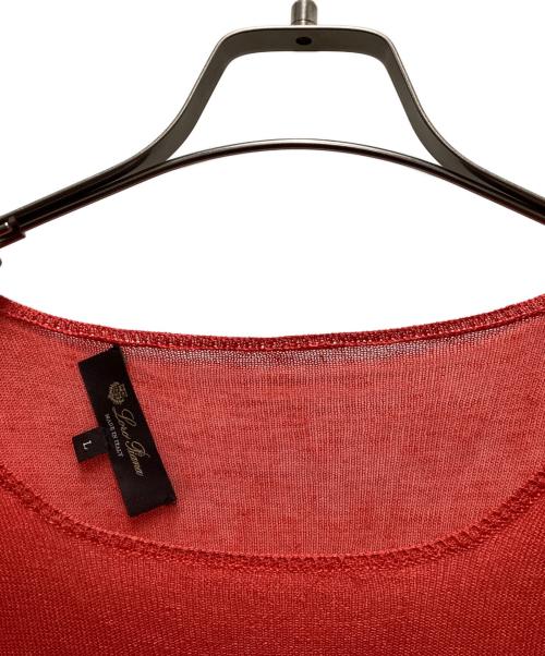 LORO PIANA（ロロピアーナ）LORO PIANA (ロロピアーナ) リネンシルク半袖ニット レッド サイズ:Lの古着・服飾アイテム