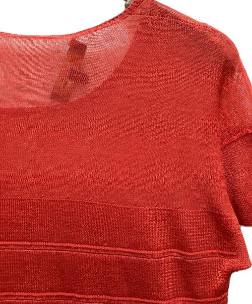 LORO PIANA（ロロピアーナ）LORO PIANA (ロロピアーナ) リネンシルク半袖ニット レッド サイズ:Lの古着・服飾アイテム