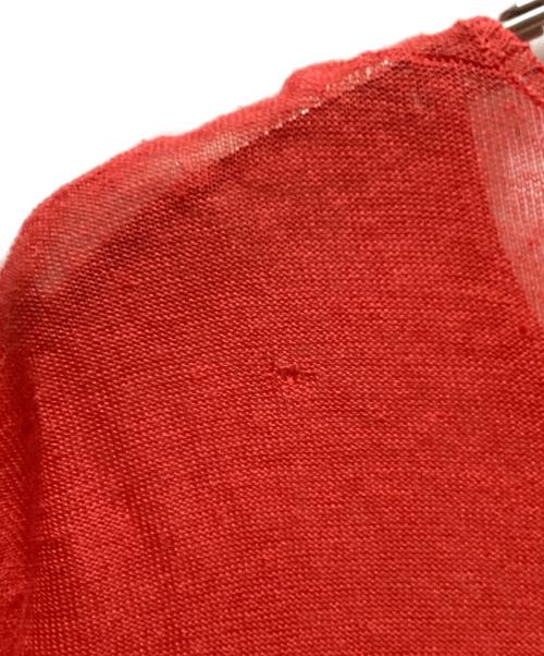 LORO PIANA（ロロピアーナ）LORO PIANA (ロロピアーナ) リネンシルク半袖ニット レッド サイズ:Lの古着・服飾アイテム