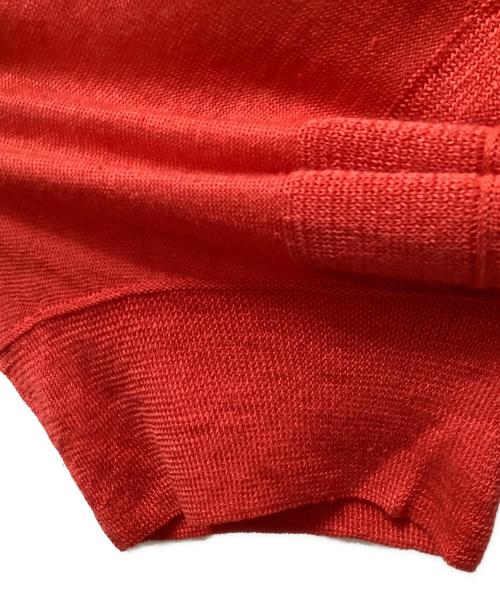 LORO PIANA（ロロピアーナ）LORO PIANA (ロロピアーナ) リネンシルク半袖ニット レッド サイズ:Lの古着・服飾アイテム