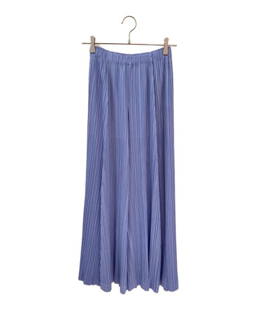 PLEATS PLEASE（プリーツプリーズ）PLEATS PLEASE (プリーツプリーズ) プリーツワイドパンツ ブルー サイズ:3の古着・服飾アイテム