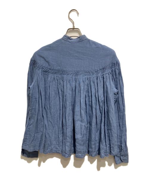 SCYE（サイ）SCYE (サイ) リネン高密度長袖タックシャツ ブルー サイズ:38の古着・服飾アイテム