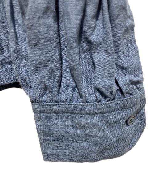 SCYE（サイ）SCYE (サイ) リネン高密度長袖タックシャツ ブルー サイズ:38の古着・服飾アイテム