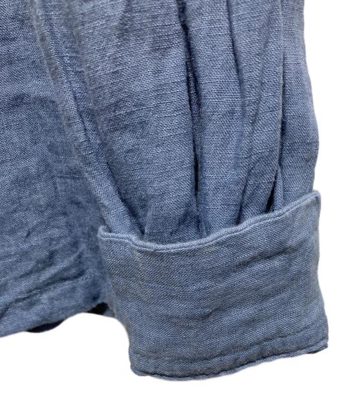 SCYE（サイ）SCYE (サイ) リネン高密度長袖タックシャツ ブルー サイズ:38の古着・服飾アイテム