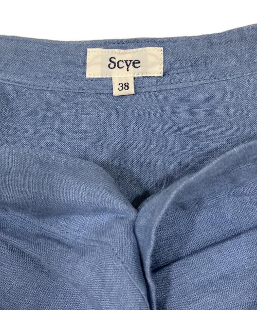 SCYE（サイ）SCYE (サイ) リネン高密度長袖タックシャツ ブルー サイズ:38の古着・服飾アイテム