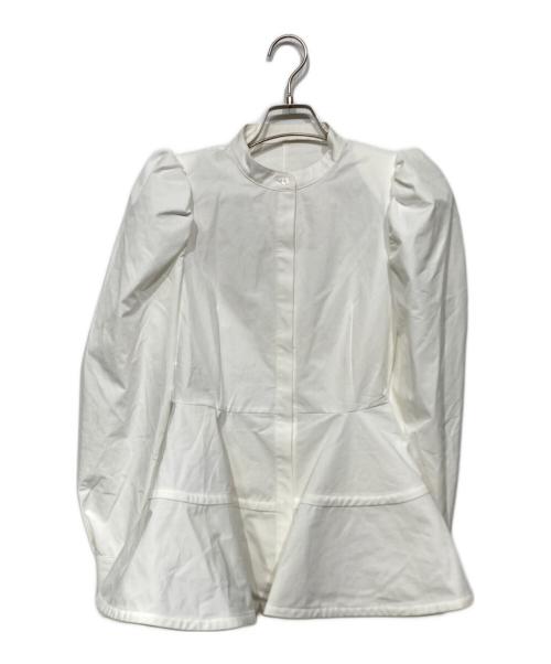 cygne（シーニュ）cygne (シーニュ) ペプラムブラウス ホワイト サイズ:記載なしの古着・服飾アイテム