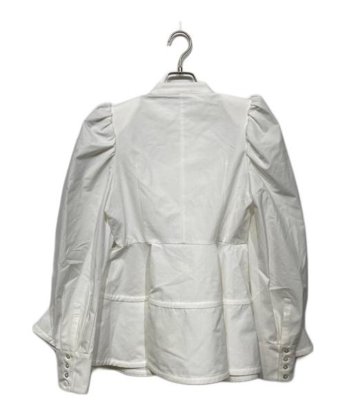 cygne（シーニュ）cygne (シーニュ) ペプラムブラウス ホワイト サイズ:記載なしの古着・服飾アイテム