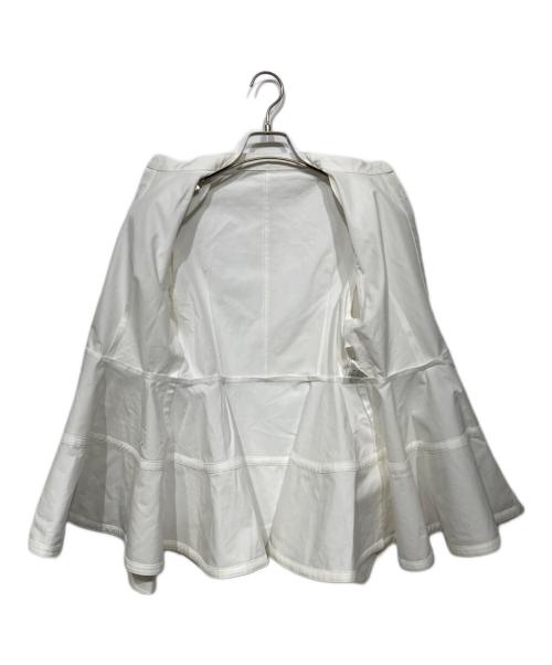 cygne（シーニュ）cygne (シーニュ) ペプラムブラウス ホワイト サイズ:記載なしの古着・服飾アイテム