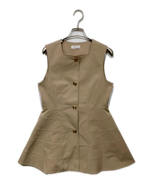 Bluelea（ブルレア）Bluelea (ブルレア) ペプラムジレ ベージュ サイズ:Freeの古着・服飾アイテム