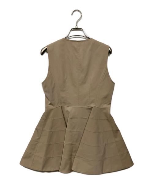 Bluelea（ブルレア）Bluelea (ブルレア) ペプラムジレ ベージュ サイズ:Freeの古着・服飾アイテム