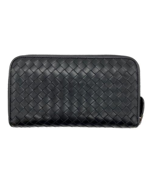 BOTTEGA VENETA（ボッテガベネタ）BOTTEGA VENETA (ボッテガベネタ) ラウンドジップウォレット ブラックの古着・服飾アイテム