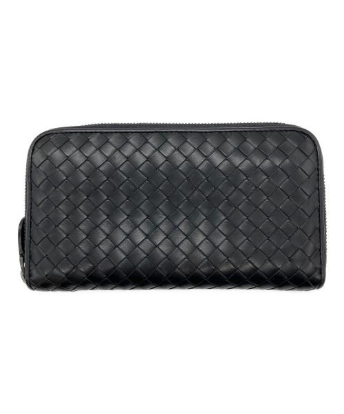 BOTTEGA VENETA（ボッテガベネタ）BOTTEGA VENETA (ボッテガベネタ) ラウンドジップウォレット ブラックの古着・服飾アイテム