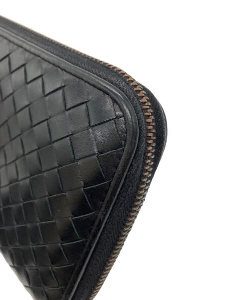 BOTTEGA VENETA（ボッテガベネタ）BOTTEGA VENETA (ボッテガベネタ) ラウンドジップウォレット ブラックの古着・服飾アイテム