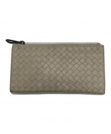 BOTTEGA VENETA（ボッテガベネタ）の古着「イントレチャート　札入れ」｜ベージュ