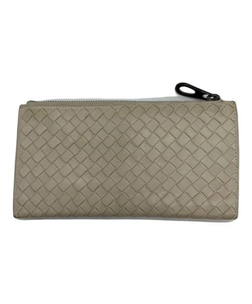 BOTTEGA VENETA（ボッテガベネタ）BOTTEGA VENETA (ボッテガベネタ) イントレチャート　札入れ ベージュの古着・服飾アイテム