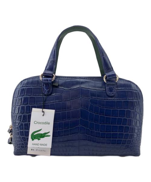 CROCODILE（クロコダイル）Crocodile (クロコダイル) クロコダイルレザーショルダーバッグ ネイビー 未使用品の古着・服飾アイテム