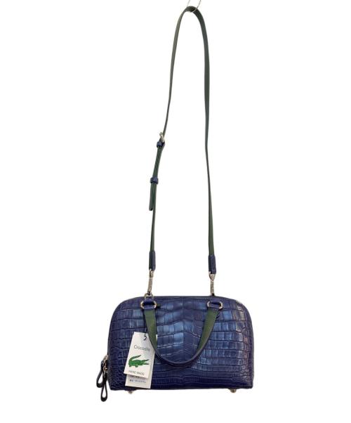 CROCODILE（クロコダイル）Crocodile (クロコダイル) クロコダイルレザーショルダーバッグ ネイビー 未使用品の古着・服飾アイテム