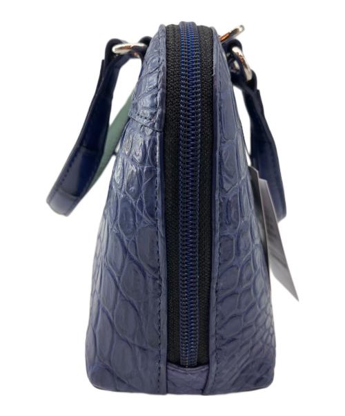 CROCODILE（クロコダイル）Crocodile (クロコダイル) クロコダイルレザーショルダーバッグ ネイビー 未使用品の古着・服飾アイテム