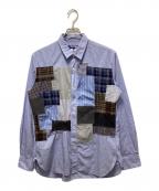 COMME des GARCONS JUNYA WATANABE MANコム デ ギャルソン ジュンヤ ワタナベ マン）の古着「パッチワークシャツ」｜ブルー