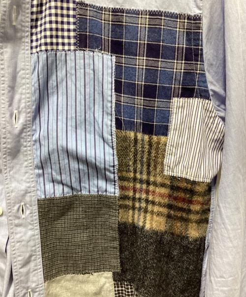 COMME des GARCONS JUNYA WATANABE MAN（コム デ ギャルソン ジュンヤ ワタナベ マン）COMME des GARCONS JUNYA WATANABE MAN (コム デ ギャルソン ジュンヤ ワタナベ マン) パッチワークシャツ ブルー サイズ:Mの古着・服飾アイテム