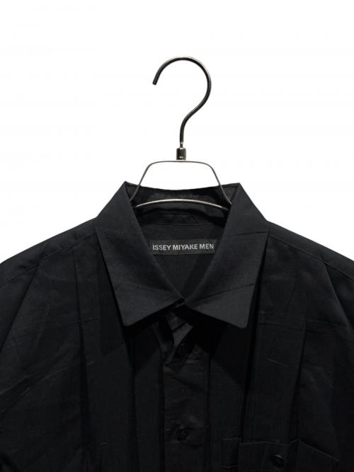 ISSEY MIYAKE（イッセイミヤケ）ISSEY MIYAKE (イッセイミヤケ) シワ加工シャツ ブラック サイズ:1の古着・服飾アイテム