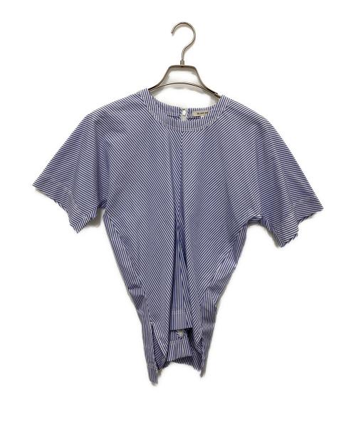 BLAMINK（ブラミンク）BLAMINK (ブラミンク) ストライプブラウス ブルー サイズ:36の古着・服飾アイテム