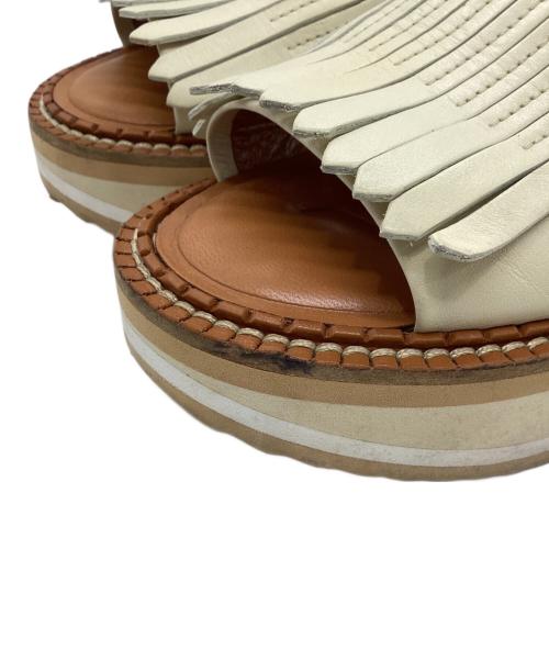 CLERGERIE（クレジュリー）CLERGERIE (クレジュリー) プラットフォームサンダル ベージュ サイズ:37の古着・服飾アイテム