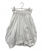 COMME des GARCONS COMME des GARCONSコムデギャルソン コムデギャルソン）の古着「ギャザーミディスカート」｜ホワイト