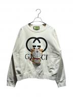 GUCCI×DORAEMONグッチ×ドラエモン）の古着「ドラえもん ロゴ スウェット 21ss 626990 XJDE0」｜ホワイト