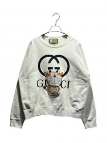 GUCCI×DORAEMON（グッチ×ドラエモン）の古着「ドラえもん ロゴ スウェット 21ss 	626990 XJDE0」｜ホワイト