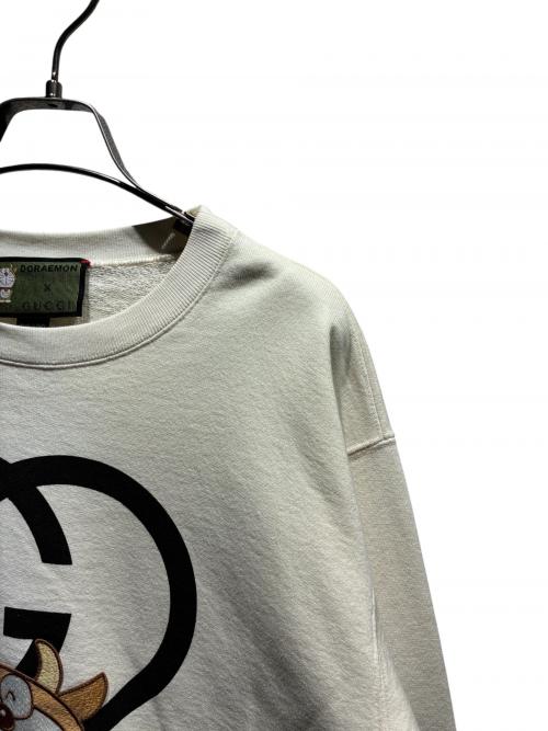 GUCCI（グッチ）GUCCI (グッチ) DORAEMON (ドラエモン) ドラえもん ロゴ スウェット 21ss 	626990 XJDE0 ホワイト サイズ:XSの古着・服飾アイテム