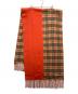 BURBERRY（バーバリー）の古着「バイカラーカシミヤストール」｜ブラウン×オレンジ