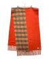 BURBERRY (バーバリー) バイカラーカシミヤストール ブラウン×オレンジ：20000円