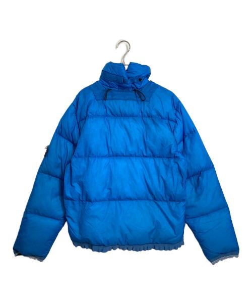 STONE ISLAND（ストーンアイランド）STONE ISLAND ダウンジャケット Opaque Nylon Tela Light Goose Down Puffer Jacket 05AW メッシュワッペン　05年　イタリア製　グースダウン ブルー サイズ: Mの古着・服飾アイテム