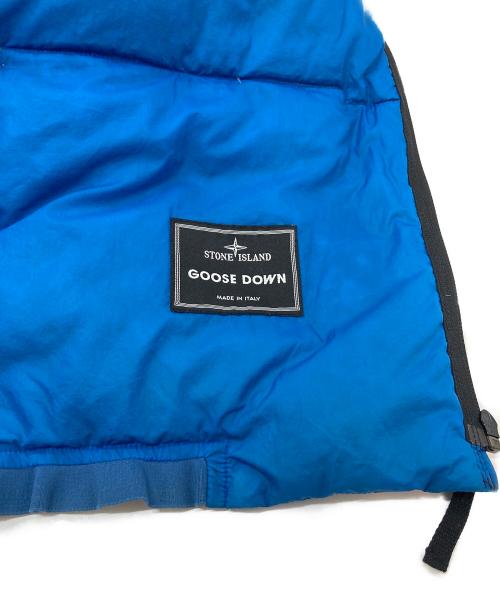 STONE ISLAND（ストーンアイランド）STONE ISLAND ダウンジャケット Opaque Nylon Tela Light Goose Down Puffer Jacket 05AW メッシュワッペン　05年　イタリア製　グースダウン ブルー サイズ: Mの古着・服飾アイテム