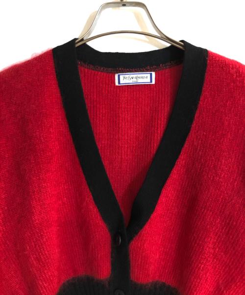 Yves Saint Laurent（イヴサンローラン）Yves Saint Laurent (イヴサンローラン) ニットカーディガン レッド サイズ:Mの古着・服飾アイテム