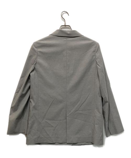 PLST（プラステ）PLST (プラステ) リネンブレンドダブルジャケット グレー サイズ:Lの古着・服飾アイテム