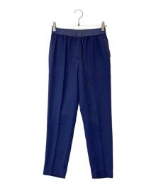 icB（アイシービー）の古着「FluidBackSatin ドロストパンツ」｜ブルー
