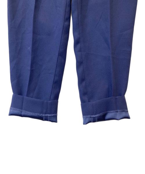 icB（アイシービー）icB (アイシービー) FluidBackSatin ドロストパンツ ブルーの古着・服飾アイテム
