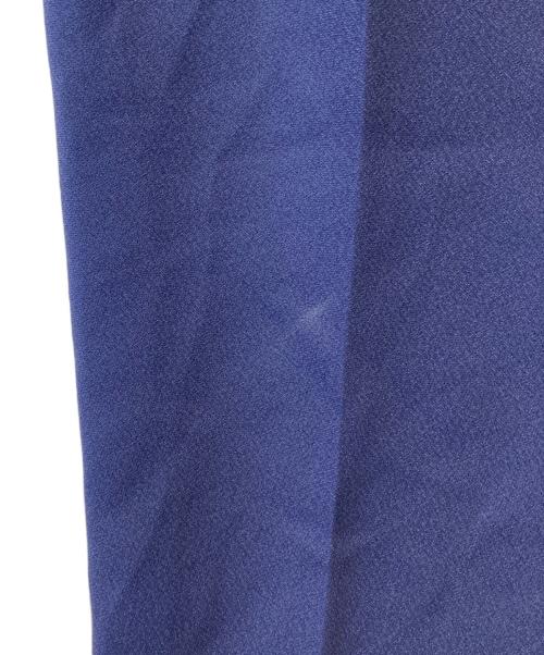 icB（アイシービー）icB (アイシービー) FluidBackSatin ドロストパンツ ブルーの古着・服飾アイテム