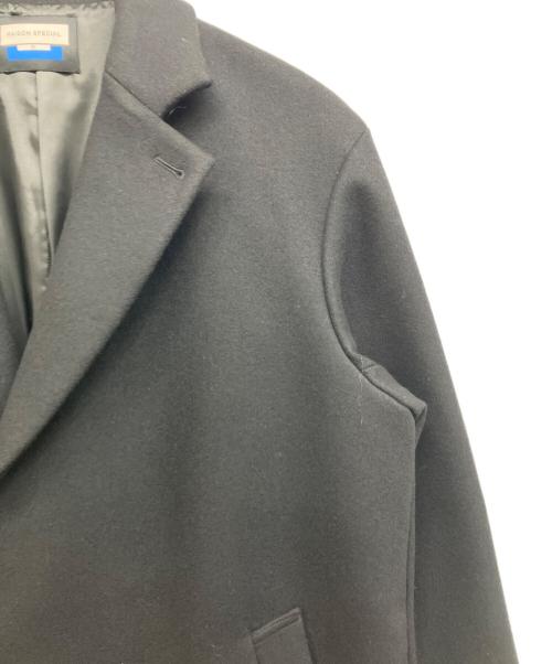 MAISON SPECIAL（メゾンスペシャル）MAISON SPECIAL (メゾンスペシャル) Super140s Prime-Over Melton Chesterfield Coat ブラック サイズ:1の古着・服飾アイテム
