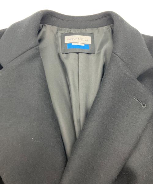 MAISON SPECIAL（メゾンスペシャル）MAISON SPECIAL (メゾンスペシャル) Super140s Prime-Over Melton Chesterfield Coat ブラック サイズ:1の古着・服飾アイテム