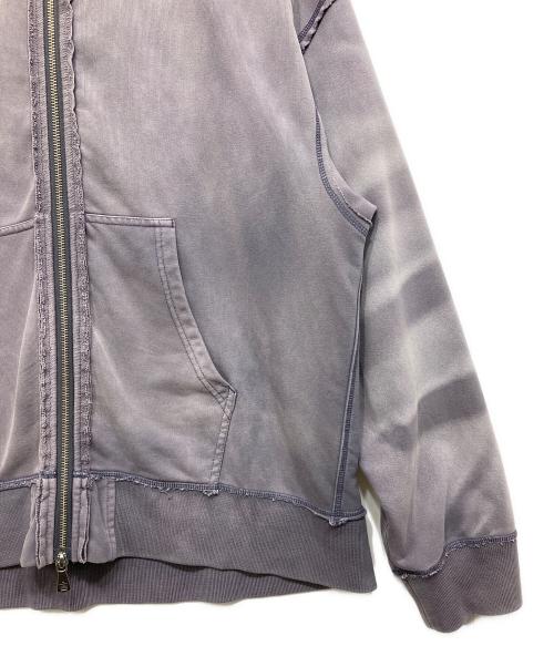 MAISON SPECIAL（メゾンスペシャル）MAISON SPECIAL (メゾンスペシャル) Sandblasting Sweat Prime-Over Zip Hoodie パープル サイズ:1の古着・服飾アイテム
