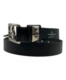 JAM HOME MADE（ジャムホームメイド）の古着「POSTプレーンスタッズベルト-SINGLE-」｜ブラック