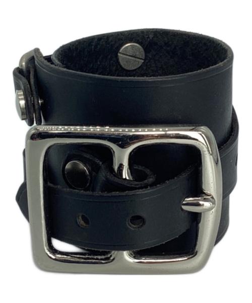 JAM HOME MADE（ジャムホームメイド）JAM HOME MADE (ジャムホームメイド) レザーブレスレット ブラックの古着・服飾アイテム