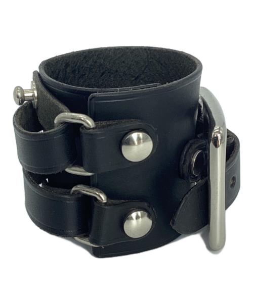 JAM HOME MADE（ジャムホームメイド）JAM HOME MADE (ジャムホームメイド) レザーブレスレット ブラックの古着・服飾アイテム