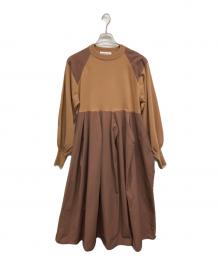 HeRIN.CYE（ヘリンドットサイ）の古着「Elbow patch knit dress エルボーパッチニットドレス」｜ブラウン